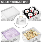 Calindiana Modern Farmhouse Metal Laundry Scent Booster Beads Dispenser Container with Scoop for Laundry Room Decor and Accessories and Space Saving Laundry Room Organization and Storage, White - Image 5