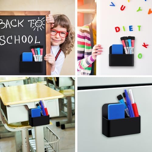 Colarr 20 Pack Magnetic Dry Erase Marker Holder Bulk, Black - Image 4