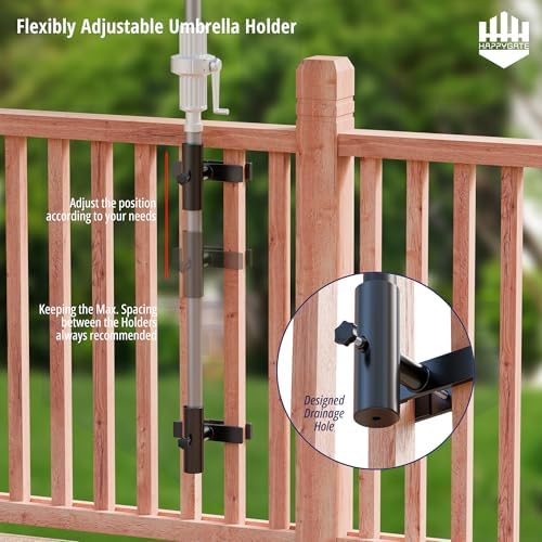 Fixed Clip Patio Umbrella Holder for Deck Railing Umbrella Base - Image 4
