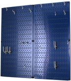Wall Control Kitchen Pegboard Organizer Pots and Pans Storage Rack Organization Kit with Blue Pegboard and White Accessories - Image 2