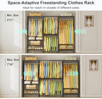 SEMHOR E06 Expandable Heavy Duty Clothes Rack for Reach-in Closet - Image 4