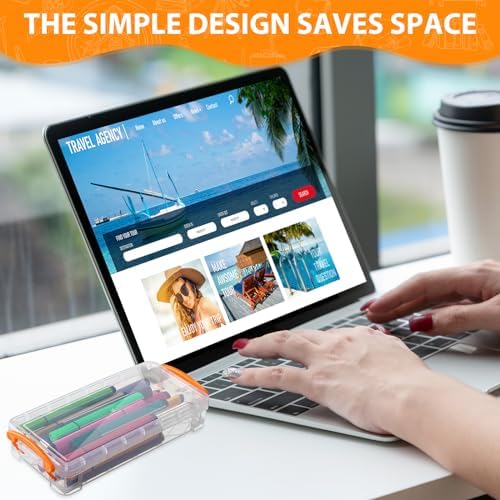 Gueevin 24 Pcs Pencil Box Clear Plastic Pencil Case, Orange - Image 6