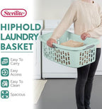 Sterilite HipHold Laundry Basket, Plastic Rectangle Clothes Hamper, 18 Pack - Image 3