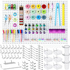 INCLY 90PCS Metal Peg Board Kit with 1/4" Pegboard Accessories by INCLY