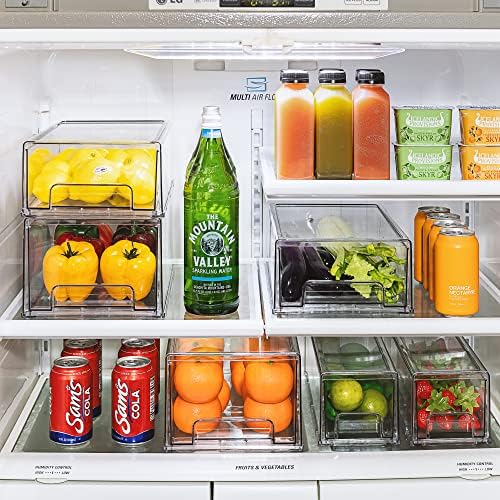 Sorbus Clear Storage Drawers for Refrigerator & Pantry (Small Wide, 4 Pack) - Image 2