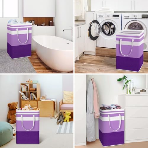 HomeHacks 2 Pack Laundry Baskets, Laundry Hampers Bags (Purple 88Lx2) - Image 6