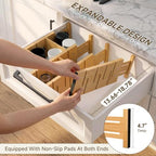 Deep Drawer Dividers For Clothes,Expandable Drawer Organizer (6, Short) - Image 4