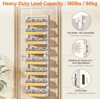 8 Tier Pantry Door Organizer Storage Spice Rack Adjustable Basket 73.35"H - Image 4