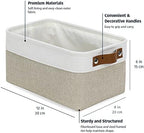 OrganiHaus 12x8in Canvas Storage Baskets, 6 Pack - Fabric Bins for Shelves - Image 2