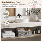 GRANNY SAYS Wicker Storage Basket for Shelves,Waterproof Gray Basket,1-Pack - Image 3