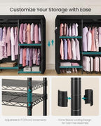 SONGMICS Closet Organizers and Storage, Clothes Rack with Shelves - Image 4