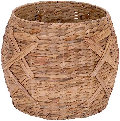Household Essentials ML-4112 Hyacinth Round Floor Basket, X-Design, Brown - Image 5
