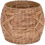 Household Essentials ML-4112 Hyacinth Round Floor Basket, X-Design, Brown - Image 5
