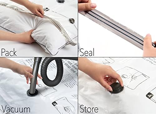 SpaceAid 14 Pack Vacuum Storage Bags with Electric Air Pump, Space Saver Sealer Compression Bags for Comforters, Blankets, Pillows, Bedding, Clothes (4 Jumbo/4 Large/3 Medium/3 Small) - Image 7