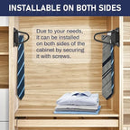 Sliding Tie Rack Hanger for Closet, 20 Tie Pull Out Belt Rack Organizer - Image 5