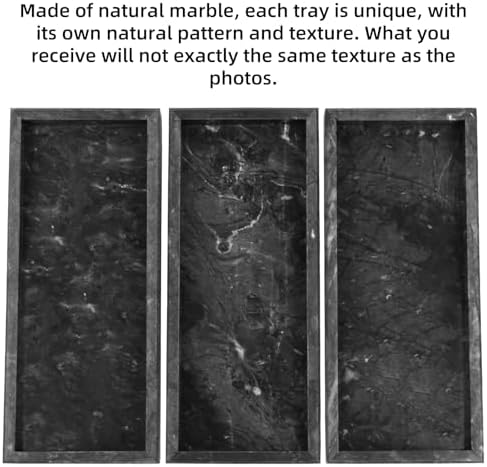 Marble Bathroom Vanity Tray, Black, 12"x 5" x1.2" - Image 4