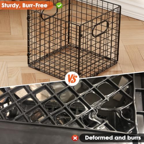 4-Pack Metal Milk Crate for Storage,32QT Stackable Collapsible Storage Bins - Image 5