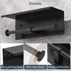 FORIOUS Toilet Paper Holder with Shelf, Commercial Toilet Paper Dispensers - Image 4