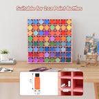 Krafetto 64-Grid Paint Organizer for 2 Oz Bottles, Wall Mount, Pink - Image 2