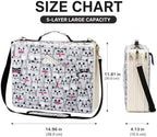 600-Slot Colored Pencil Case, 5-Layer Zipper with Shoulder strap and Handle - Image 2