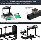 Saydear 2-Pack L-Shaped Under Sink Organizer, 2-Tier Pull-out Cabinet Rack - Image 4