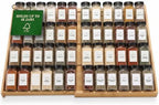 Bamboo Spice Drawer Organizer, Expandable 12 to 23 Inch Insert Holds 48 Jars, 4 Tier Seasoning Rack for Kitchen Drawer or Countertop, Adjustable Wood Spice Organizer by Unknown
