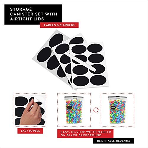 DWËLLZA KITCHEN Airtight Food Storage Containers Set of 4 Pieces 2L - Plastic BPA Free Kitchen Pantry Storage Containers - Dishwasher Safe - Include 8 Labels and Marker - Image 2