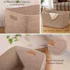 OIAHOMY 118L XXXLarge basket for storage, Oversized Blanket Basket Brown - Image 6