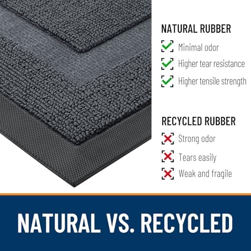 OLANLY Front Door Mat Outside 47x17, All-Season Heavy-Duty Rubber Doormat - Image 3