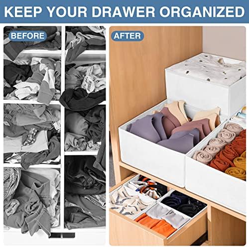 Criusia Drawer Organizer Clothes, 24 Pack Dresser Organizer Bins for Nursery Bedroom, Closet Organization and Storage Dividers for Clothing, Baby Clothes, Underwears, Socks (White) - Image 3