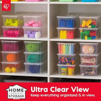 IRIS USA 20-Pack 6 Qt Storage Bins with Lids, Clear, Stackable - Image 4