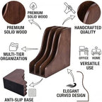Solid Wood Vertical File Organizer, No Assembly Desk Mail Document Holder - Image 3