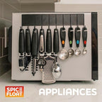 Houseify Spice Float Magnetic Spice Racks, Set of 4, Black - Image 6