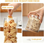 5 Pack Airtight Glass Jars with Bamboo Lids, Glass Food Storage Containers - Image 5