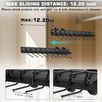 Sliding Tie Racks, 18 Tie Hanger 16.5'' Pull Out Belt Rack for Closet - Image 2