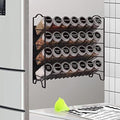 SWOMMOLY 4 Tier Magnetic Spice Rack Organizer with 28 Spice Jars by SWOMMOLY