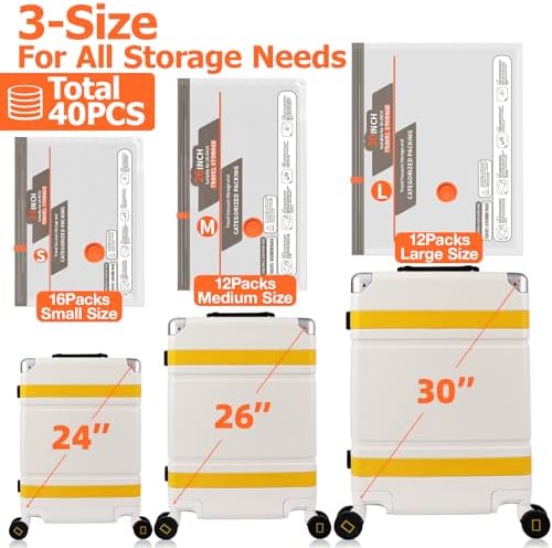 40 Pack Vacuum Storage Bags with Rechargeable Electric Air Pump - Image 2