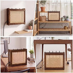 Wi-Fi Router Box Hider, Synthetic Rattan Decor, Wood - Image 3