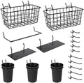 Pegboard Organizer Accessories 18 Pack, Peg Board Hooks Assortment (Black) by GCORE