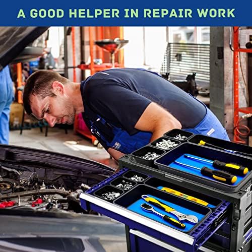 Tool Box Organizer, Tool Drawer Organizer Tray Divider, Toolbox Organization, Garage Tool Organizers and Storage, Tool Box Accessories for Rolling Tool Chest Cabinet (Blue (47PCS)) - Image 6