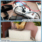 2 Pcs Cable Management Box, Fits Most Power Sockets, 11.8x5.1x4.3 in - Image 5
