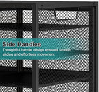 TQVAI 12 Compartments Desktop Literature Organizer, Metal Frame Paper Sorter with Handles, Adjustable Mailbox for Classroom and Office, Desk File Organizer for Document, Bill, Magazine, Black - Image 4