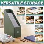 8 Pack Heavy Duty Cardboard Magazine Holder, 9.8"L x 3.9"W x 12.2"H - Image 5