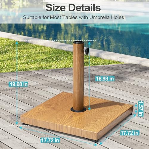 Outdoor Umbrella Base, 43lbs Heavy Duty Patio Umbrella Stand - Image 3
