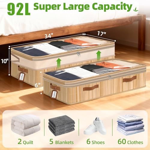 Livole Hand-Woven Bamboo Toilet Paper Storage with Lid & Handle, Natural - Image 4