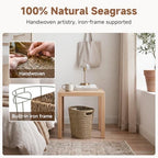 StorageWorks Seagrass Bathroom Trash Can, Wicker Waste Basket for Bedroom - Image 6