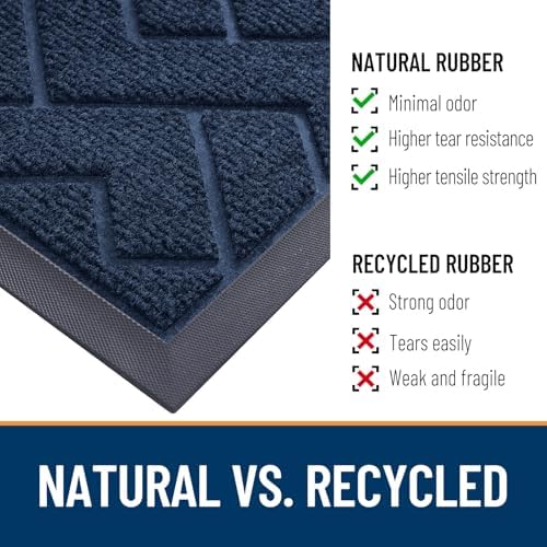 OLANLY Front Door Mat Outside 47x32, All-Season Absorbent Rubber Doormat - Image 5
