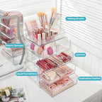 Vtopmart 5 Tier Clear Makeup Organizer with 6 Drawers - Image 4