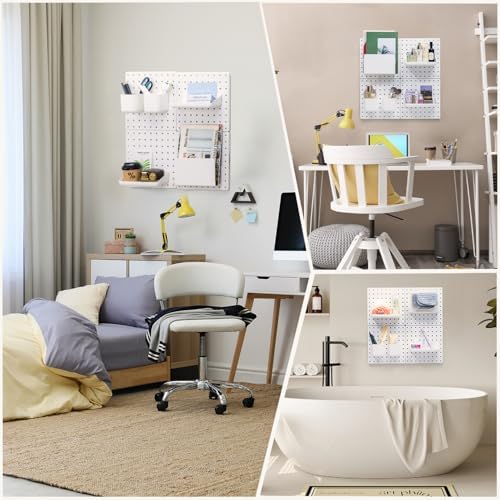 VUSIGN Peg Board Combination Kit 22"x22" Pegboards, White - Image 6