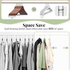 Velvet Felt Stackable Hangers 50 Pack, Thin & Space Saving, White - Image 4